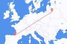 Vluchten van Biarritz, Frankrijk naar Vilnius, Litouwen