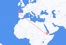 出发地 埃塞俄比亚出发地 德西目的地 西班牙La Coruña的航班