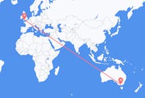 Flyg från Melbourne, Australien till Exeter, England