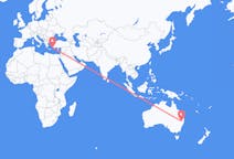 Flyreiser fra Inverell, Australia til Rhodes, Hellas