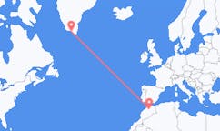 Flyrejser fra Fes, Marokko til Qaqortoq, Grønland