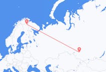 Vuelos de Novosibirsk, Rusia a Ivalo, Finlandia