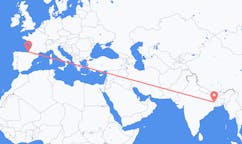 Flyg från Durgapur, Indien till Biarritz, Frankrike
