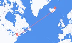 出发地 美国阿伦敦目的地 冰岛埃伊尔斯塔济的航班