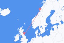 ตั๋วเครื่องบินจากเมืองBrønnøysundไปยังเมืองนิวคาสเซิลอะพอนไทน์