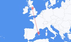 Flyrejser fra Palma de Mallorca, Spanien til Manchester, England
