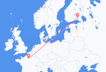 Flug frá Lappeenranta, Finnlandi til Parísar, Frakklandi