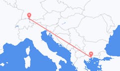 Flyg från Friedrichshafen till Kavala
