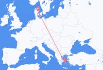 Flights from Syros, Greece to Aarhus, Denmark