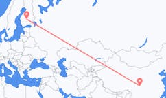 出发地 中国绵阳市目的地 芬兰Jyvaskyla的航班