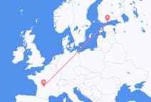 Flug frá Helsinki, Finnlandi til Limoges, Frakklandi