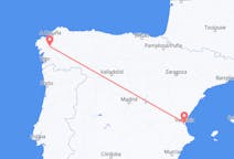 Flyrejser fra Valencia, Spanien til Santiago de Compostela, Spanien