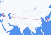Flyreiser fra Kobe, Japan til Samsun, Tyrkia