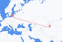 Flyreiser fra Korla, Kina til Gdańsk, Polen