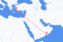 Flyreiser fra Salalah, Oman til Kos, Hellas
