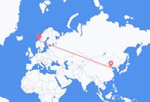 중국발 톈진, 노르웨이행 트론헤임 항공편