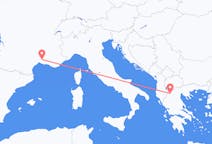 Fly fra Kastoria til Nîmes