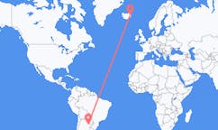 Flyreiser fra Corrientes, Argentina til Egilsstaðir, Island