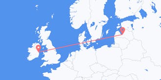 出发地 拉脱维亚目的地 爱尔兰航班