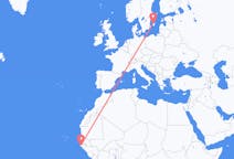 Flyreiser fra Ziguinchor, Senegal til Visby, Sverige