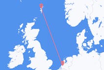 Vols depuis la ville de Îles Shetland vers la ville de Rotterdam