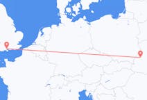 Flyrejser fra Lviv, Ukraine til Southampton, England