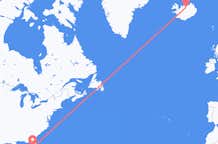 Flyg från Tampa, USA till Akureyri, Island