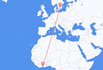 Flights from Abidjan to Växjö