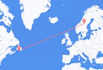 Flyg från Saint-Pierre, S:t Pierre och Miquelon till Östersund, Sverige
