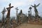 photo of hill of crosses, a unique monument of history and religious folk art, Siauliai, Lithuania, Europe.