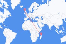 Flyreiser fra Nosy Be, Madagaskar til Benbecula, Skottland
