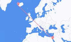 航班从埃及沙姆沙伊赫市到雷克雅维克市，冰岛塞尔