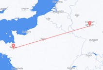 Flyg från Rennes, Frankrike till Frankfurt, Tyskland