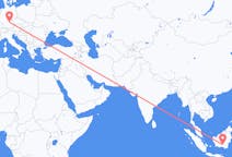 Flyreiser fra Palangka Raya, Indonesia til Nürnberg, Tyskland