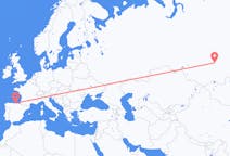 Fly fra Krasnojarsk til Santander