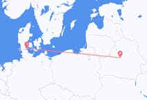 Flyrejser fra Sønderborg, Danmark til Minsk, Hviderusland