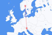 Flyg från Venedig, Italien till Oslo, Norge