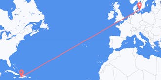 出发地 海地目的地 丹麦的航班