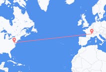 Flights from Washington, D. C. , the United States to Lyon, France