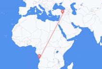 Vluchten van Luanda, Angola naar Sanliurfa, Turkije
