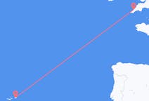Flug frá Terceira eyju til Newquay