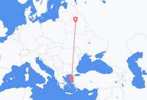 Flug frá Khíos, Grikklandi til Minsk, Hvíta-Rússlandi