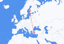 Flüge von Kastelorizo, Griechenland nach Turku, Finnland