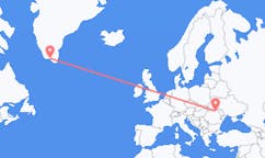 그린란드 나르사크에서 출발해 루마니아 수체아바에게(으)로 가는 항공편