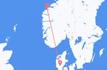 Vluchten van Ålesund naar Billund