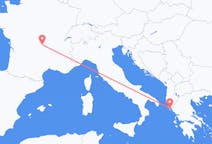 Flyg från Clermont-Ferrand, Frankrike till Korfu, Grekland