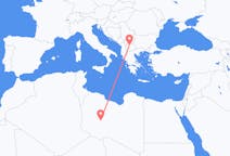 Loty z Sabha, Libia do Skopje, Macedonia Północna