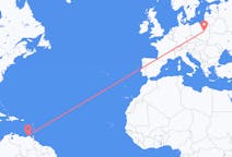 Flights from Porlamar, Venezuela to Warsaw, Poland