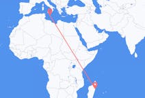 Vluchten van Toamasina, Madagaskar naar Malta, Malta