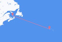 Flyrejser fra Les Îles-de-la-Madeleine, Quebec, Canada til Horta, Azorerne, Portugal
